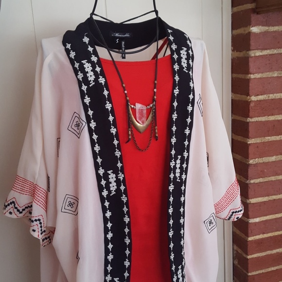 ✌🌼Marineblu Dress Boho Cardigan Kimono - Picture 2 of 4